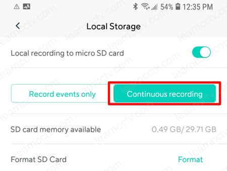 Local recording to micro sd card Local recording to micro sd card