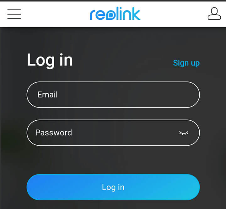 Login into the Reolink Account Login into the Reolink Account