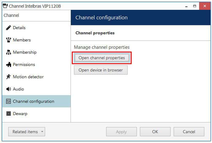 Luxriot Evo Console Channel configuration Luxriot Evo Console Channel configuration
