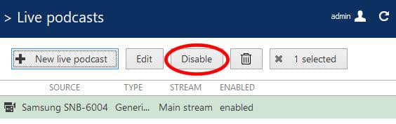 Luxriot EVO Disable Live Stream Luxriot EVO Disable Live Stream