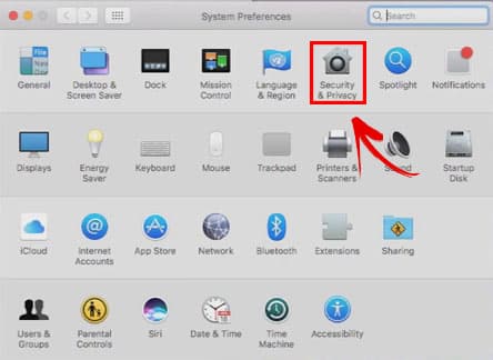 MAC OS System Preferences Menu MAC OS System Preferences Menu