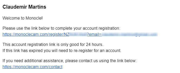 Monocle email confirmation Monocle email confirmation