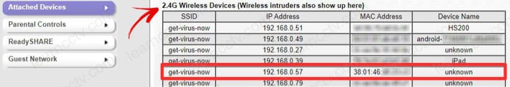 Netgear Router Attached Devices Yi home camera Netgear Router Attached Devices Yi home camera
