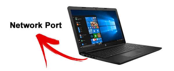 Network port in the laptop Network port in the laptop