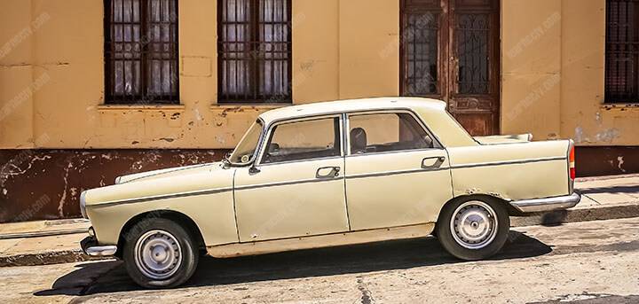 old-retro-vintage-car-in-valparaiso Car parked outside