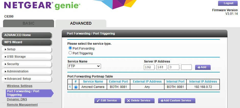 Port Forwarding Rules for Amcrest PTZ Port Forwarding Rules for Amcrest PTZ