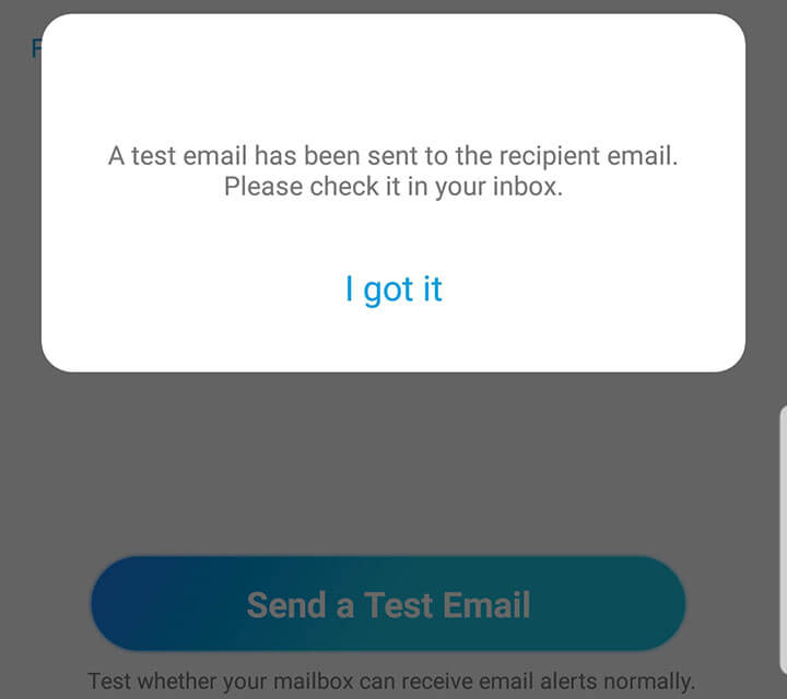 Reolink Argus PT Email Test OK Reolink Argus PT Email Test OK