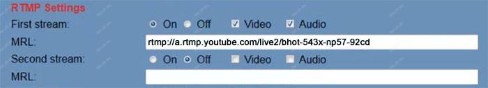 RMTP-Settings RTMP settings
