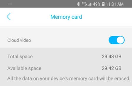 SD card status SD card status