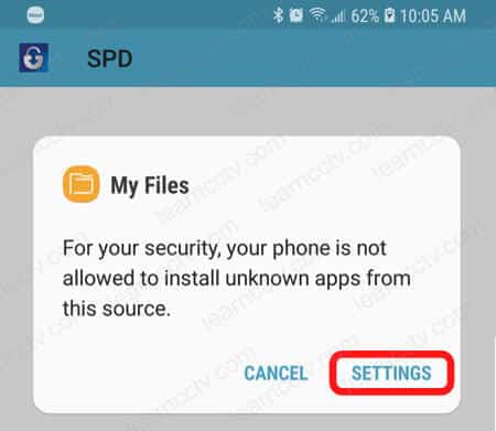 SPD App installation settings SPD App installation settings