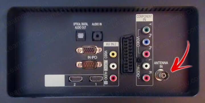TV antenna input TV antenna input