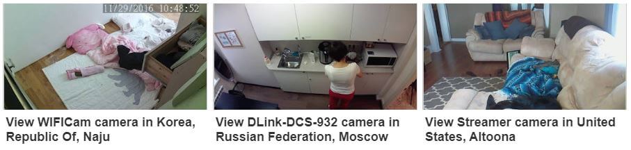 Unsecured cameras live on the Internet Unsecured cameras live on the Internet