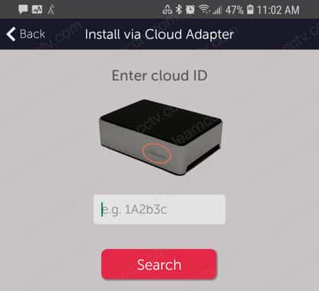 Videoloft cloud adapter Enter cloud ID Videoloft cloud adapter Enter cloud ID