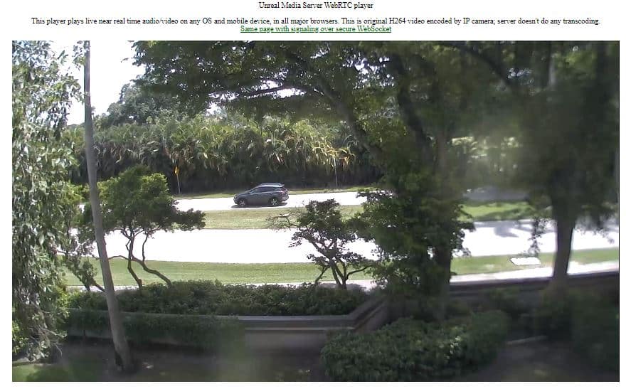 WebRTC Video pulled from the Unteal Media Server WebRTC Video pulled from the Unteal Media Server