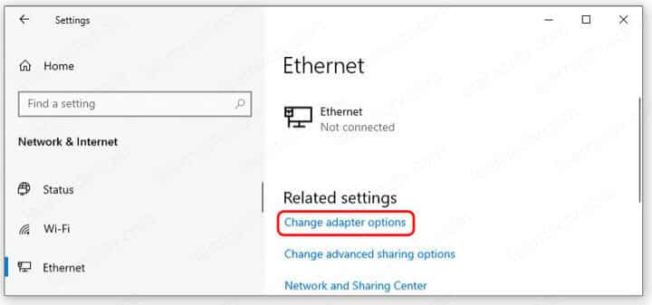 Winbdows Change Adapter Options Winbdows Change Adapter Options
