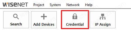 Wisenet Device Manager Credentials Wisenet Device Manager Credentials