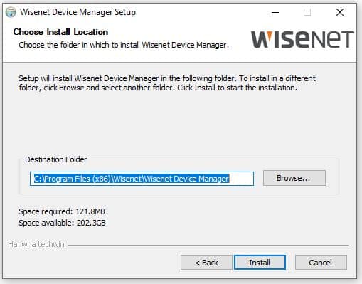 Wisenet Device Manager install 03 Wisenet Device Manager install 03