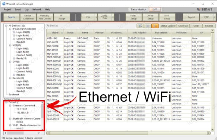 Wisenet Device Manager Network WiFi Wisenet Device Manager Network WiFi