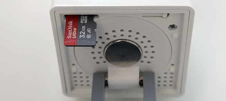 Insert the Micro SD Card into the Wyze Cam Insert the Micro SD Card into the Wyze Cam
