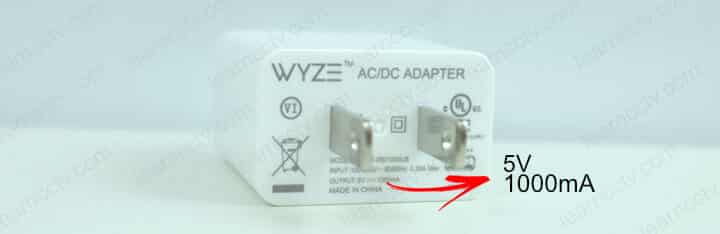 Wyze Cam power adapter Wyze Cam power adapter