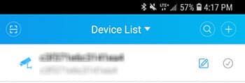 XMeye DVR in the device list XMeye DVR in the device list