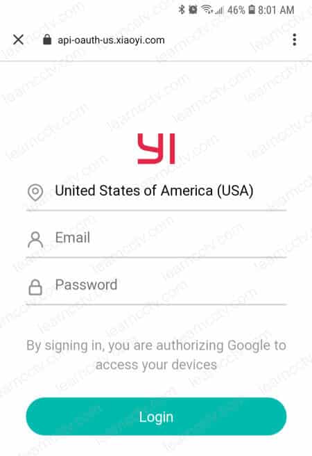 Yi camera account login Yi camera account login