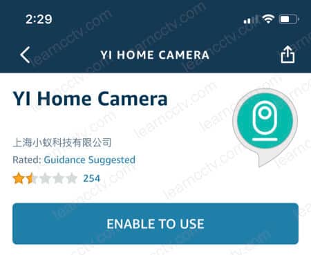 Yi camera Alexa skill Yi camera Alexa skill