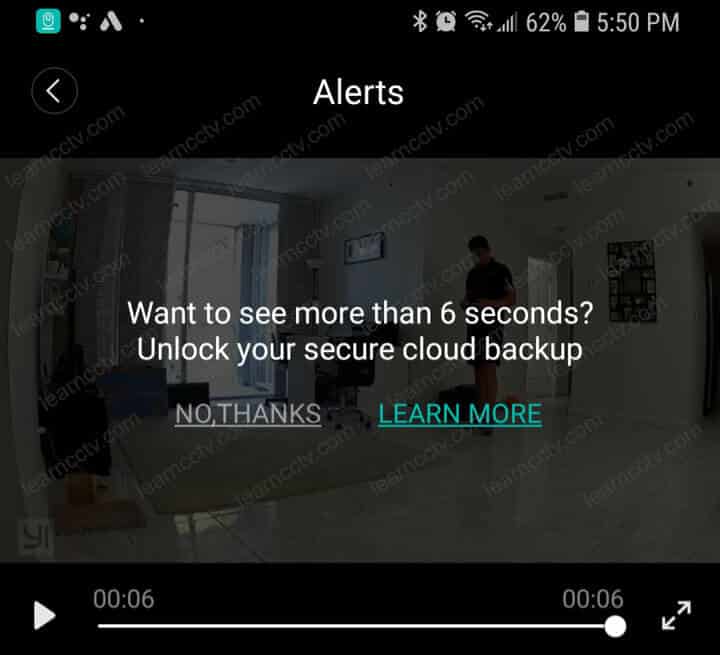 Yi camera recording alert Yi camera recording alert