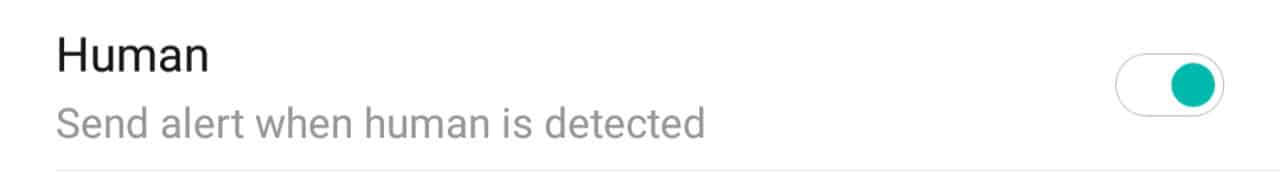 Yi Home Camera Human Detection Settings Yi Home Camera Human Detection Settings