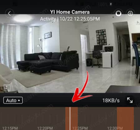 Yi Home Playback screen Yi Home Playback screen