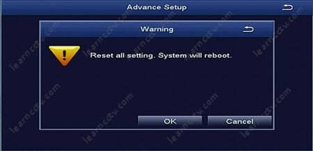 Zosi DVR factory reset confirmation Zosi DVR factory reset confirmation