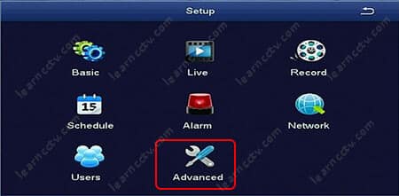 Zosi DVR Main Avanced Menu Zosi DVR Main Avanced Menu