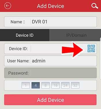 Zosi App Add Device-Scan QR Code Zosi App Add Device-Scan QR Code