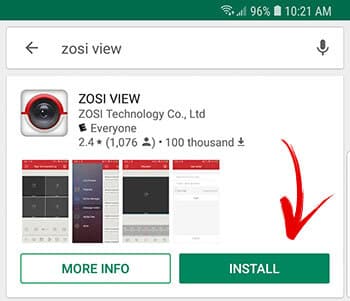 Zosi View Mobile App on Android Store Zosi View Mobile App on Android Store