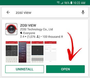 Zosi View Mobile App Open Zosi View Mobile App Open