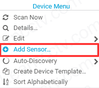 Add device to PRTG Add device to PRTG