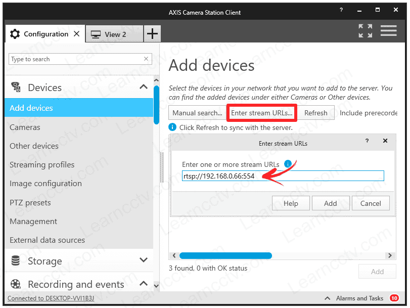 Adding Reolink camera to ACS via RTSP Adding Reolink camera to ACS via RTSP