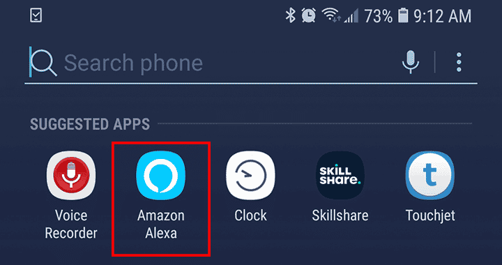 Alexa App Installed on Mobile Phone Alexa App Installed on Mobile Phone