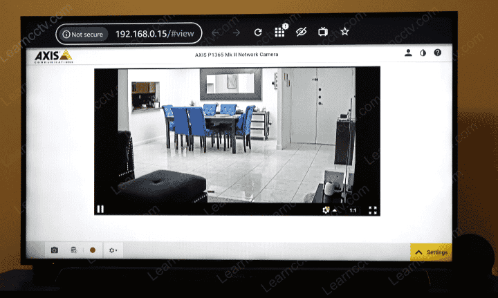 Axis camera on TV Axis camera on TV