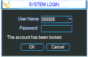 DVR User locked DVR User locked