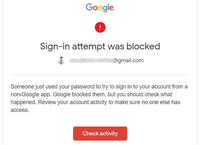 Google sign In Attempt was blocked Google sign In Attempt was blocked