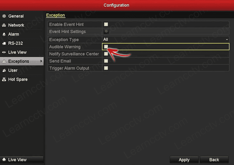Hikvision NVR Disable Audio Warning Hikvision NVR Disable Audio Warning