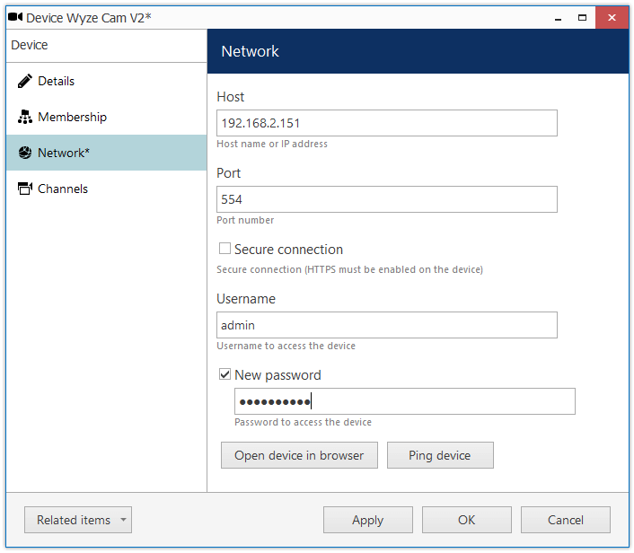 Luxriot Evo Wyze Cam Network Setup Luxriot Evo Wyze Cam Network Setup