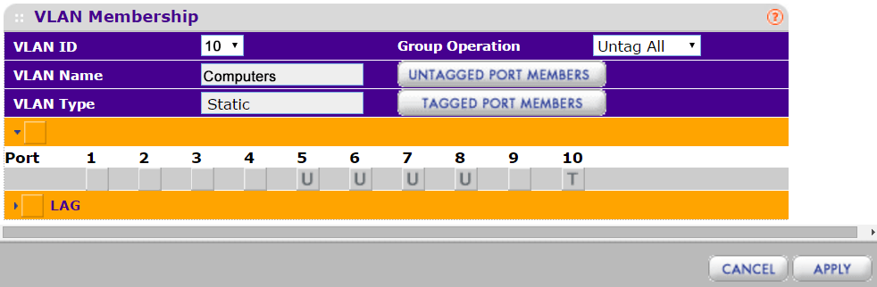 Netgear-VLAN-10-configuration-trunking Netgear Trunking VLAN 10 configuration