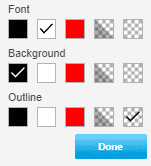 overlay font and background color overlay font and background color