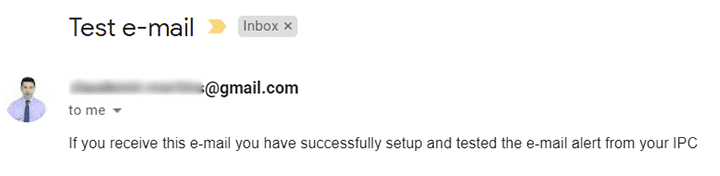 Reolink test email confirmation message Reolink test email confirmation message