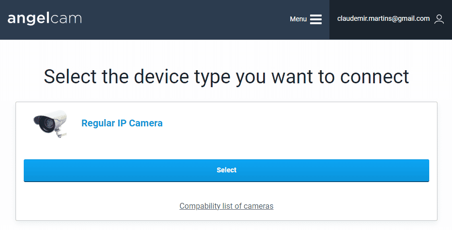 Select your camera Select your camera