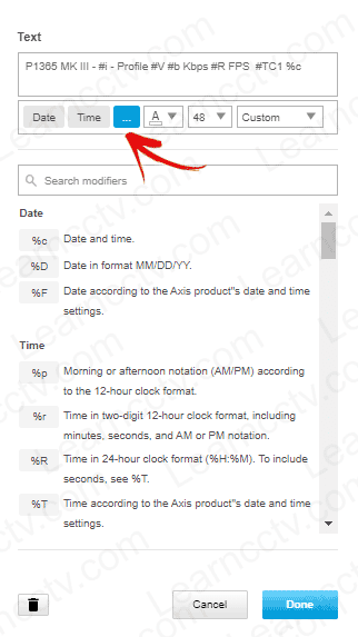 Text Overlay options Text Overlay options