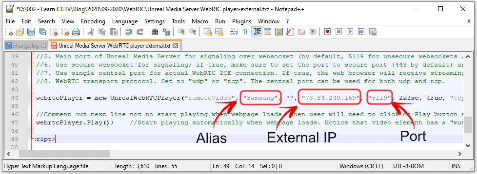 Unteal Media Server code for external access Unteal Media Server code for external access