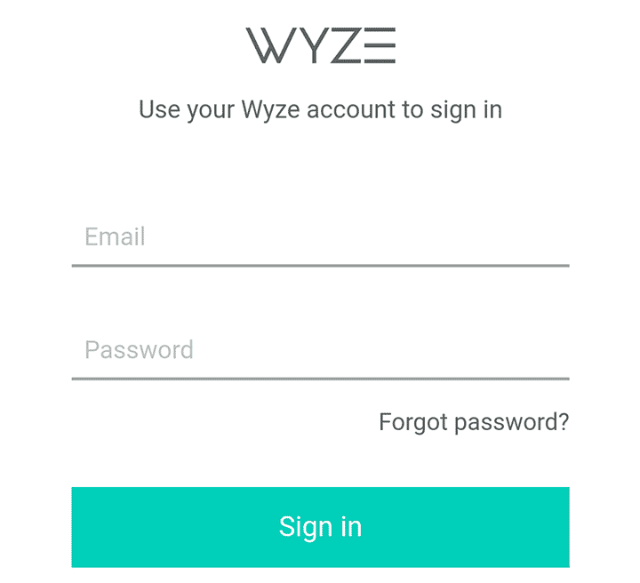 Wyze Cam Authentication Wyze Cam Authentication